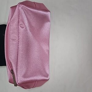 Pink Satin Makeup Bag